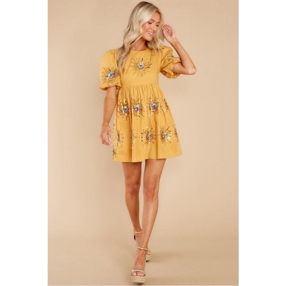 NWOT QUEEN OF SPARKLES Sunshine Dress - Picture 9 of 12